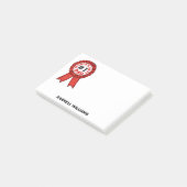 Weltweit bestes Vater Zitat Red Ribbon 4x3 Post-it Klebezettel (angewinkelt)