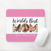 Weltweit bestes Zitat zur Mama 3 - Collage Rosa Mousepad (Mit Mouse)