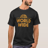 WELTWEIT bestickte Gold-Logo-T - Shirt (Vorderseite)