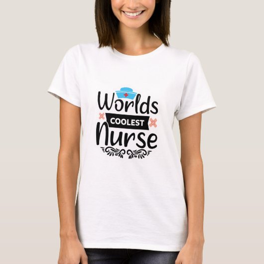 Weltweit Coole Krankenschwester T-Shirt (Vorderseite)
