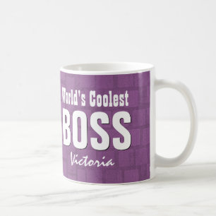 Weltweit Coolste BOSS Lila Steine Custom V21E Kaffeetasse