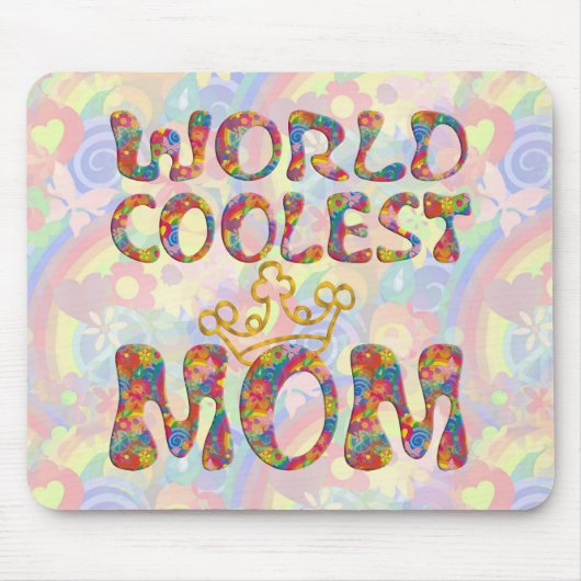 Weltweit Coolste Mama | BLUME POWER Mousepad (Vorne)