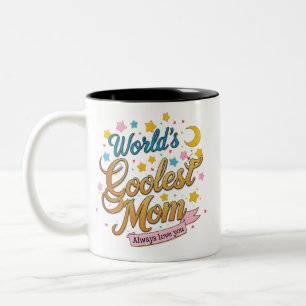 Weltweit Coolste Mama Niedliche Zwei-Tone-Kaffee-T Zweifarbige Tasse