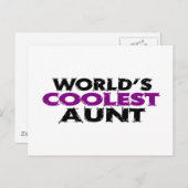 Weltweit Coolste Tante Postkarte (Vorne/Hinten)