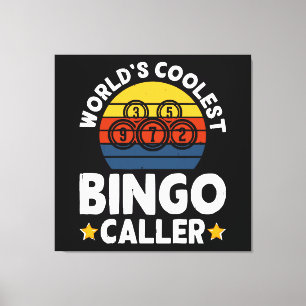 Weltweit coolster Bingo-Ansager Leinwanddruck