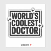 Weltweit Coolster Doctor Monochrome Sticker (Blatt)