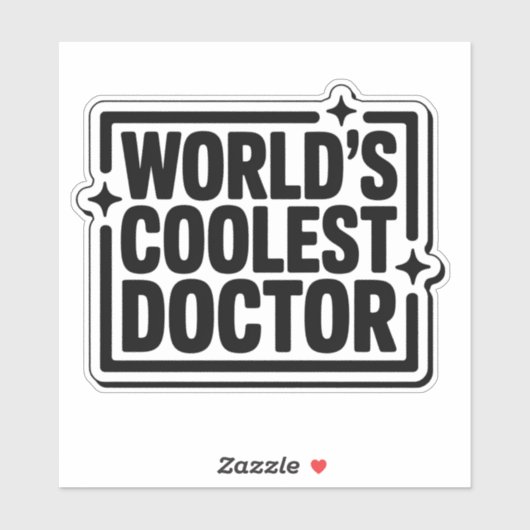 Weltweit Coolster Doctor Monochrome Sticker (Blatt)
