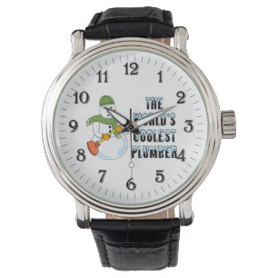 Weltweit coolster Klempner-Schneemann Armbanduhr