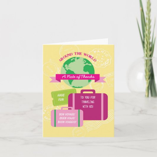 Weltweit Dankeschön Card Dankeskarte (Vorderseite)