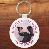 Weltweit das beste Foto für Mama Schlüsselanhänger (Vorderseite)