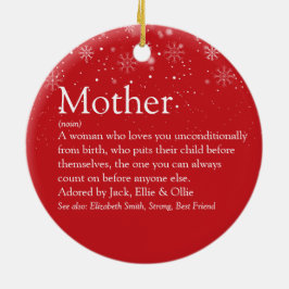 Weltweit das beste Mama-Definition-Foto der Mama Keramik Ornament