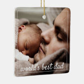 Weltweit das beste Vater-Foto Keramikornament (Rechts)