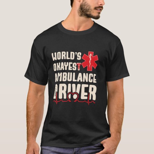 Weltweit der beste Ambulanzfahrer Funny EMS T-Shirt (Vorderseite)
