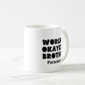 Weltweit der beste Bruder Personalisiert Kaffeetasse (VorderseiteRechts)