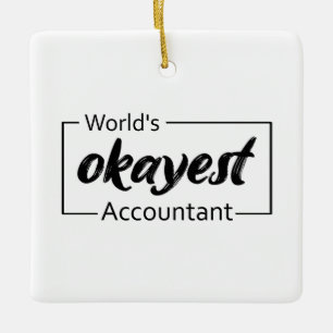 Weltweit der beste Buchhalter Keramikornament
