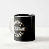 Weltweit der beste Buchhalter Zweifarbige Tasse (Vorderseite Links)