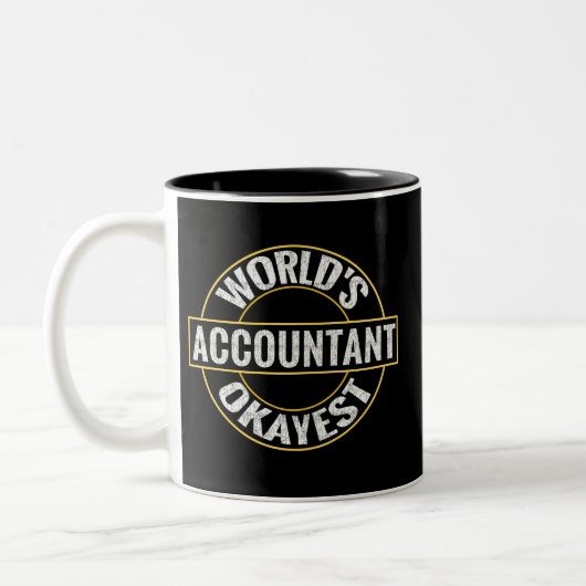 Weltweit der beste Buchhalter Zweifarbige Tasse (Links)