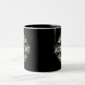 Weltweit der beste Buchhalter Zweifarbige Tasse (Mittel)