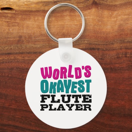 Weltweit der beste Flute-Player Schlüsselanhänger (Vorderseite)