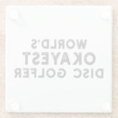 Weltweit der beste Golf-Vater für die Festplatte Glasuntersetzer (Rückseite)