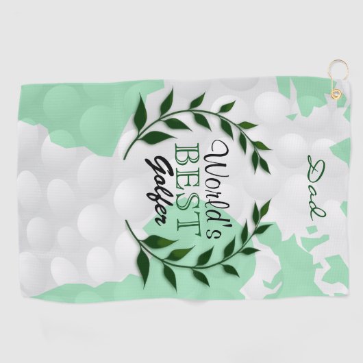 Weltweit der beste Golfer - Monogramm Golfhandtuch (Horizontal)