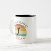 Weltweit der beste Golfer Zweifarbige Tasse (Vorderseite Links)