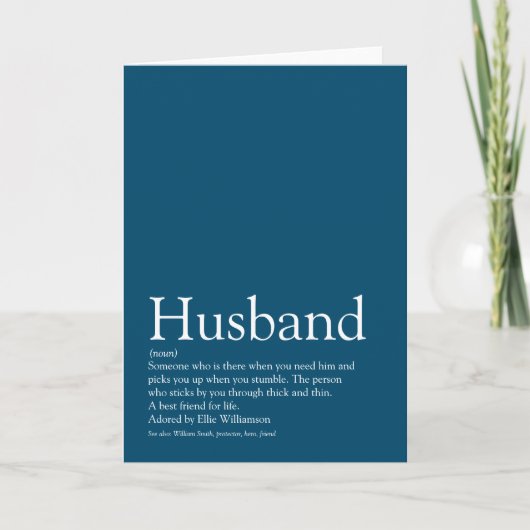 Weltweit der beste Husband aller Zeiten - Blau Karte (Vorderseite)