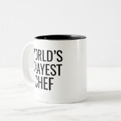 Weltweit der beste Koch Zweifarbige Tasse (Vorderseite Links)