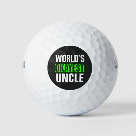 Weltweit der beste Onkel Golfball (Vorderseite)