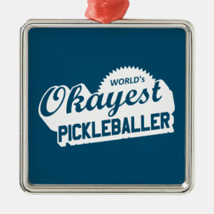 Weltweit der beste Pickleballer Ornament Aus Metall
