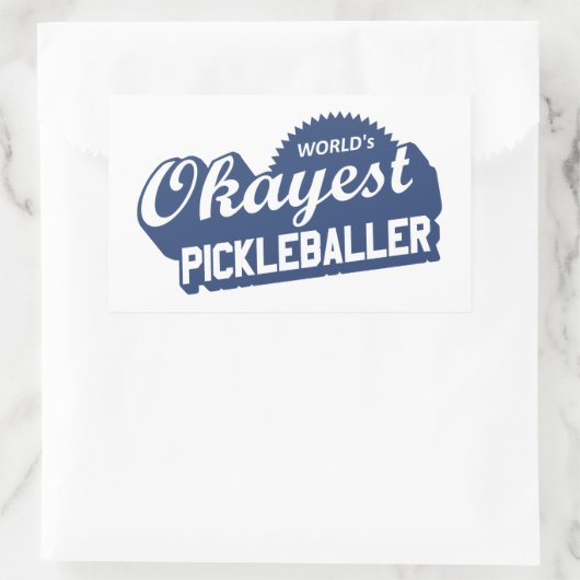 Weltweit der beste Pickleballer Rechteckiger Aufkleber (Tasche)