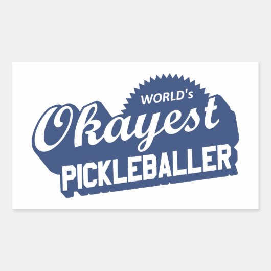 Weltweit der beste Pickleballer Rechteckiger Aufkleber (Vorderseite)