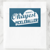 Weltweit der beste Pickleballer Rechteckiger Aufkleber (Tasche)