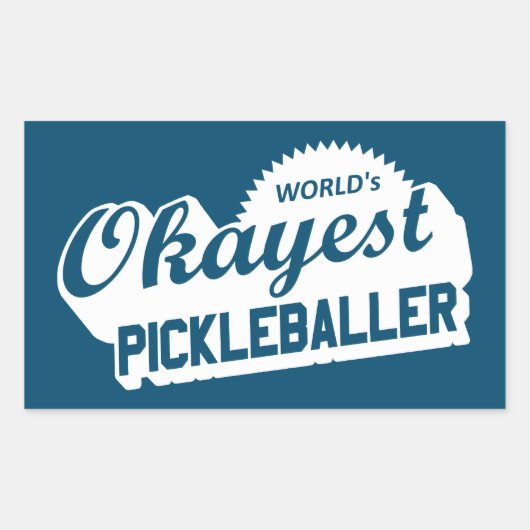 Weltweit der beste Pickleballer Rechteckiger Aufkleber (Vorderseite)