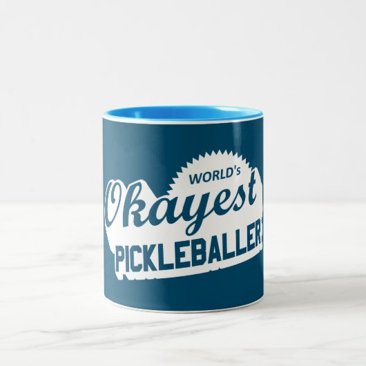 Weltweit der beste Pickleballer Zweifarbige Tasse (Mittel)