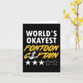 Weltweit der beste Pontoon Captain Boating Party P Karte (Gelbe Blume)