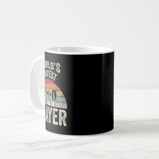 Weltweit der beste Pool Player Funny Retro Design Kaffeetasse (Vorderseite Links)