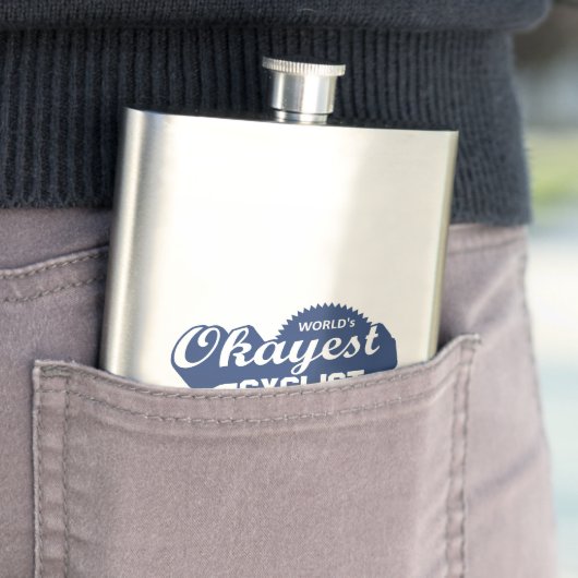 Weltweit der beste Radfahrer Flachmann (Beispiel)