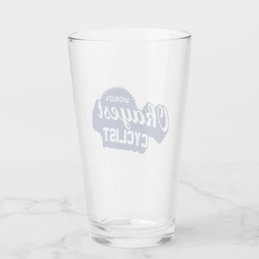 Weltweit der beste Radfahrer Glas (Rückseite)