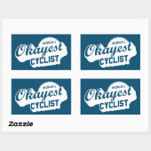 Weltweit der beste Radfahrer Rechteckiger Aufkleber (Blatt)