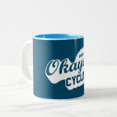 Weltweit der beste Radfahrer Zweifarbige Tasse (Vorderseite Links)