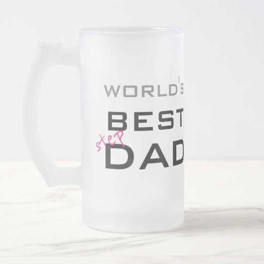 Weltweit der beste Stepdad-Vater-Tag Mattglas Bierglas (Links)