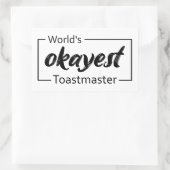 Weltweit der beste Toastmaster Rechteckiger Aufkleber (Tasche)