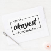 Weltweit der beste Toastmaster Rechteckiger Aufkleber (Umschlag)
