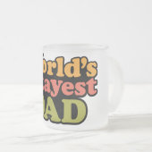 Weltweit der beste Vater Mattierte Kaffee-Tasse Mattglastasse (VorderseiteRechts)