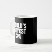 Weltweit der beste zertifizierte Wirtschaftsprüfer Kaffeetasse (Vorderseite Links)