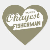 Weltweit der gute Fischer Herz-Aufkleber (Vorderseite)