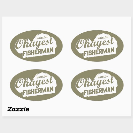 Weltweit der gute Fischer Ovaler Aufkleber (Blatt)