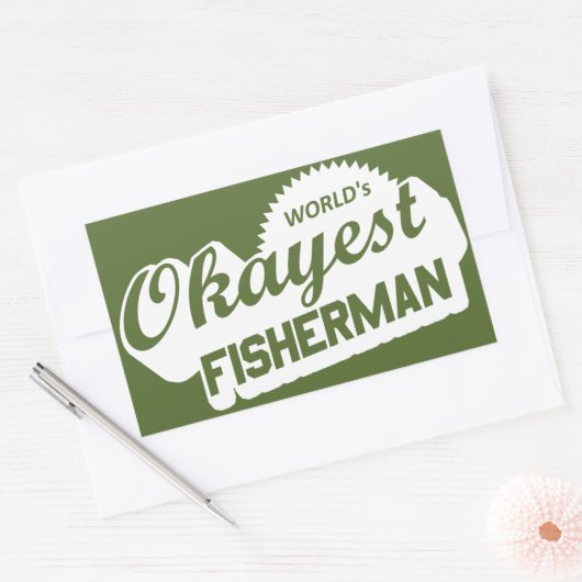 Weltweit der gute Fischer Rechteckiger Aufkleber (Umschlag)