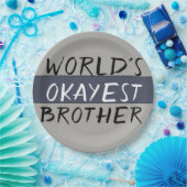 Weltweit der richtige Bruder Funny Pappteller (Party)